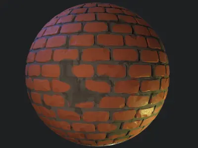 Stylized Brick Wall Material 01 Texture
