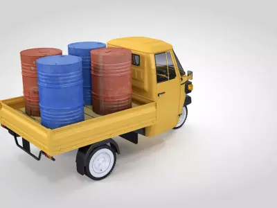 Piaggio Ape with Cargo 3D model