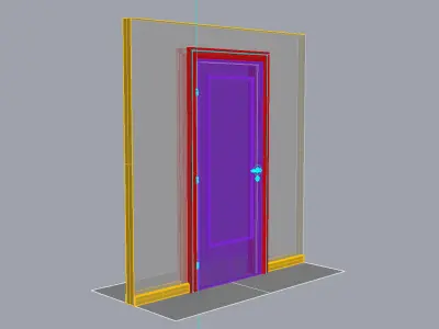 Wooden Door 3D model