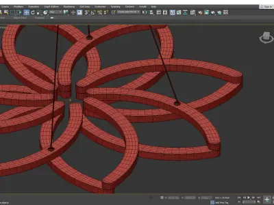 Bloom LED Chandelier Low-poly 3D model