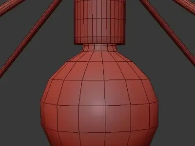 Modo Chandelier 14 Milk Bulb 3D model