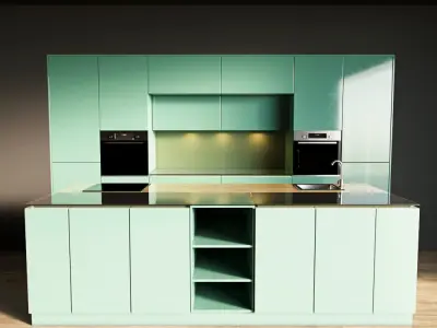 87-Kitchen3 glossy 8 3D model