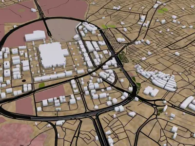 Medina City Saudi Arabia Low-poly 3D model