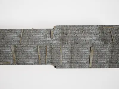 Wooden old barn house rf1 Low-poly 3D model