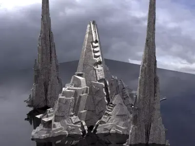 District 10 Mothership Tower 6  3D model
