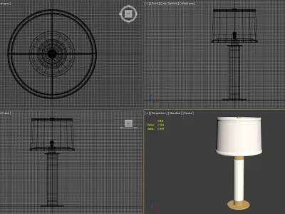 Table Lamp THAYER L323-AGB-WS Low-poly 3D model