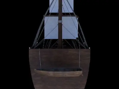 Wooden Ship 3D model