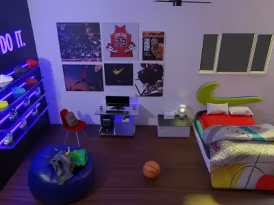 Jordan bedroom 3D model