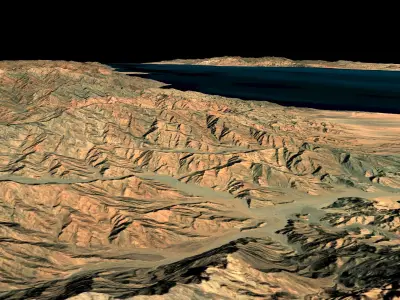 NEOM city topography Saudi Arabia - tile n28 e34 3D model