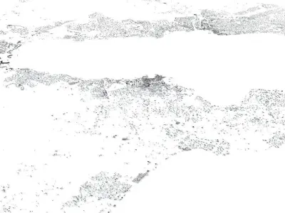 French Riviera from Cannes to Saint Tropez Streets and Buildings 3D model