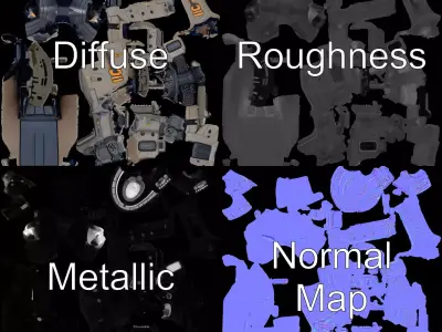 Futuristic Hovercraft Model Pack with SciFi Design Low-poly 3D model