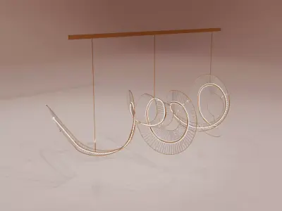 Spiral hanging light 3D model
