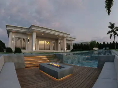 Istanbul Villa Exterior Scene 3D model