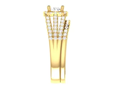 Real Diamond Round Shape Pure Design Ring 3D print model purchase