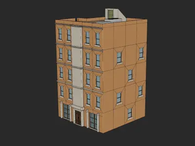 Small apartment building Free 3D model