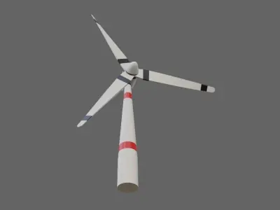 Wind Generator - Gerador eolico Low-poly 3D model