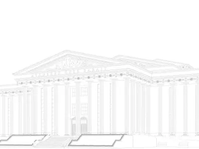 The main Facade of the Palace 3D model