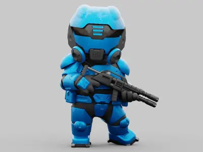 TOON  TROOPER  ELIOT RIGGED 3D model