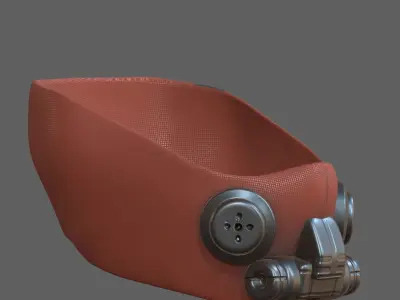 Gas mask helmet 3d model scifi Low-poly  Low-poly 3D model