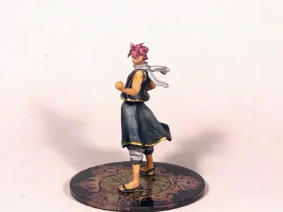 Natsu Dragneel 3D Model NOW WITH BASE 3D print model