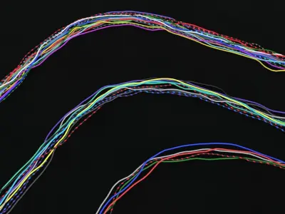 Floor Wires Cables Asset Pack 3D model