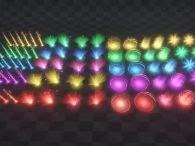 Unity VFX Lighting Effect Low-poly 3D model
