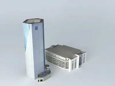 Gedung BRI 1 3D model