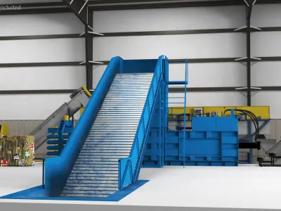 Automatic Horizontal Baler Blue 