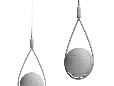 Pendant light Mudoni MR-937 1-bulb black 3D model