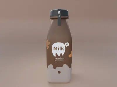 Milk bottle 3d model  3D model