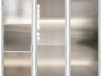 White French door 3D model