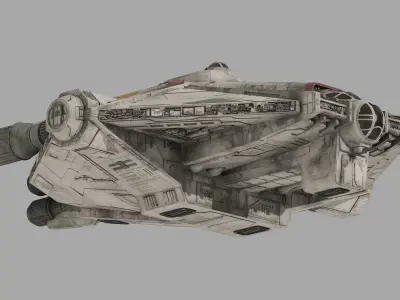 VCX-100 Ghost Remastered - Star Wars Ahsoka 3D model