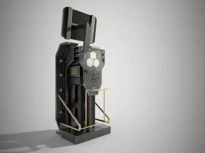 Sci-fi Terminal Low-poly 3D model get