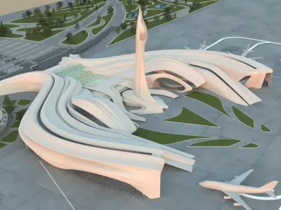 International airport 3D model buy
