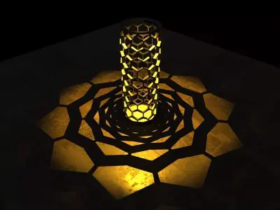 Honeycomb shaped Candle shade 3D print model