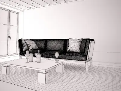 Home and Office - Sofa Furniture 03 3D model