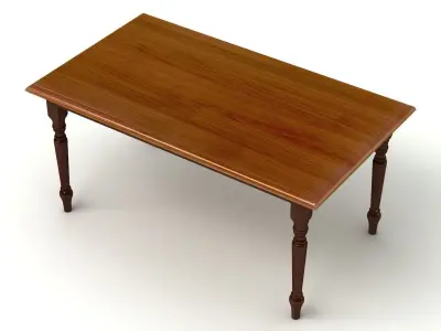 Woden Table 08 3D model