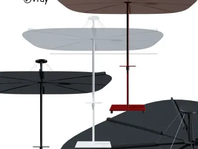 Infina UX garden parasol 3D model
