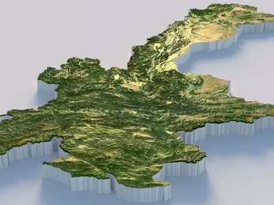 Laos Terrain Country 3D model
