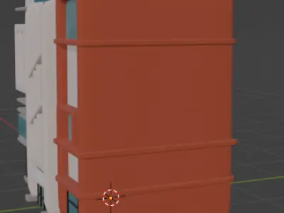 Cartoon Bulding 3D model