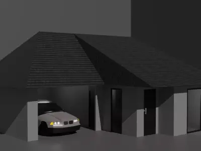 I create stunning and realistic exterior designs  Low-poly 3D model