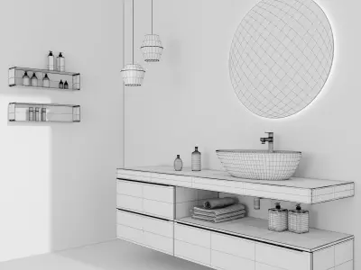 Bathroom furniture set Arcom eLy 4  3D model