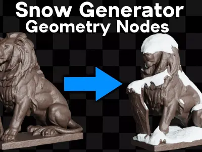 Snow Generator - Geometry Nodes 3D model