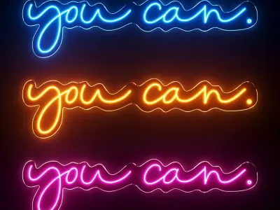 You Can Neon Sign 3D model