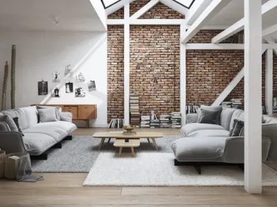  Workshop Apartment in London Cinema 4D and Octane Render 