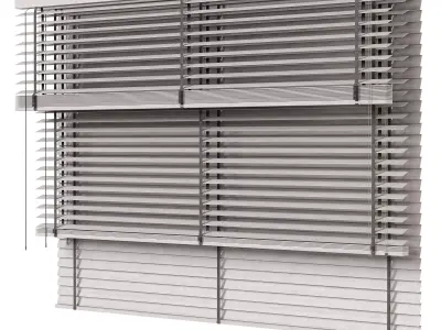 Wooden Blinds Set 37 3D model