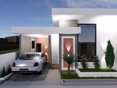 Modern Minimalist House Exterior 3D Model 3D model