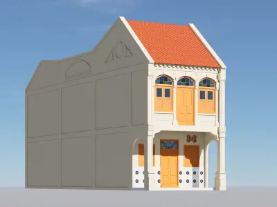 Malaysia Shophouse 1850 3D model