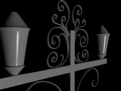 Victorian Style Decorative Street Lamp 3D Model Low-poly 3D model