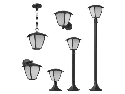 375 Lampione Lightstar Collection of street lamps 3D Model Pack